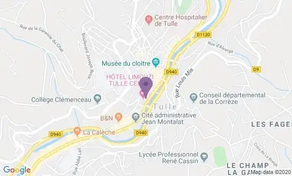 Localisation Banque Postale Agence de Tulle Jean Tave