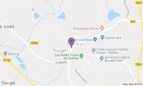 Localisation Banque Postale Agence de Seilhac