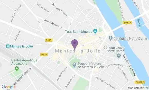 Localisation LCL Agence de Mantes la Jolie