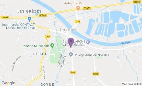 Localisation Banque Postale Agence de Larche