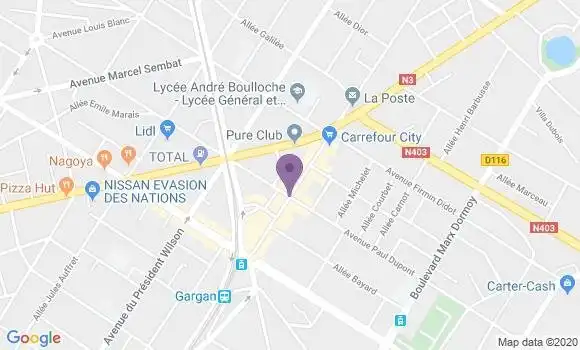 Localisation LCL Agence de Livry Gargan Gare