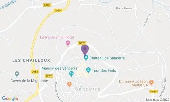 Localisation Banque Postale Agence de Sancerre