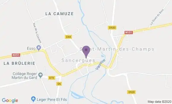 Localisation Banque Postale Agence de Sancergues