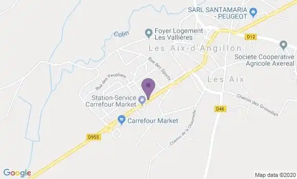 Localisation Banque Postale Agence de Les Aix d