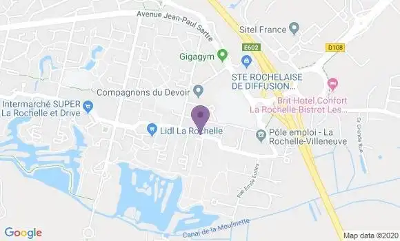 Localisation Banque Postale Agence de La Rochelle Villeneuve les Salines