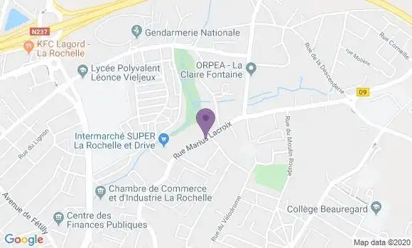 Localisation Banque Postale Agence de La Rochelle Marius Lacroix