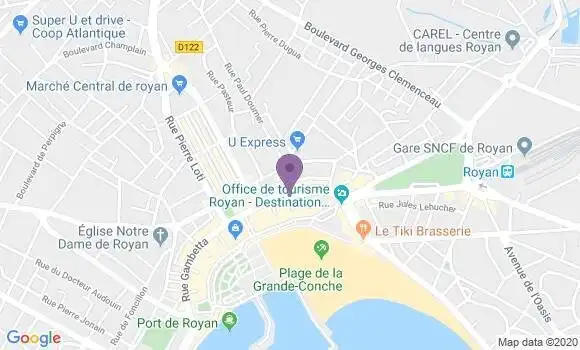 Localisation Banque Postale Agence de Royan