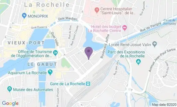 Localisation Banque Postale Agence de La Rochelle Cap Ouest