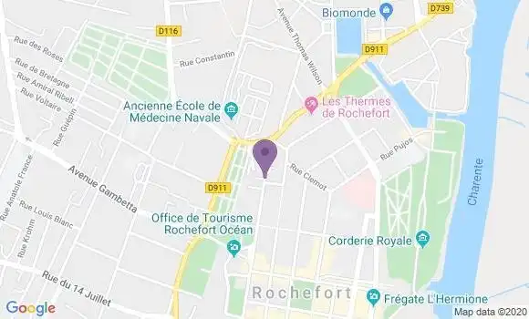 Localisation Banque Postale Agence de Rochefort