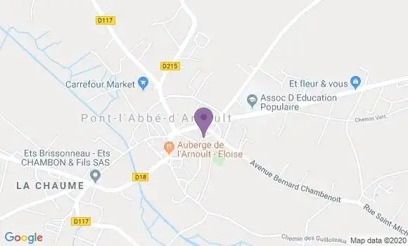 Localisation Banque Postale Agence de Pont l