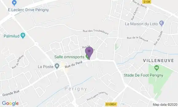 Localisation Banque Postale Agence de Périgny