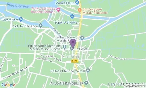 Localisation Banque Postale Agence de Marans