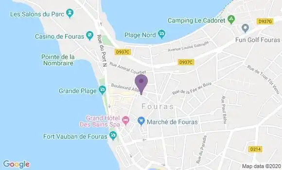 Localisation Banque Postale Agence de Fouras