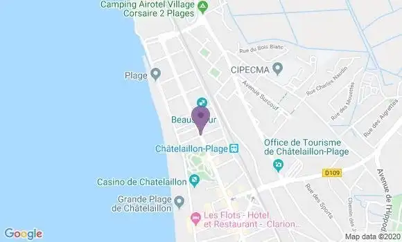Localisation Banque Postale Agence de Châtelaillon Plage