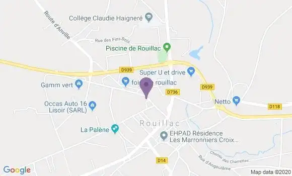 Localisation Banque Postale Agence de Rouillac