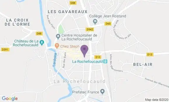 Localisation Banque Postale Agence de La Rochefoucauld