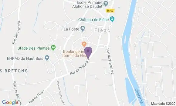 Localisation Banque Postale Agence de Fléac
