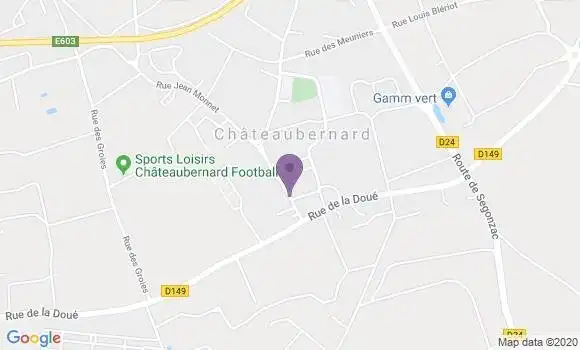 Localisation Banque Postale Agence de Châteaubernard