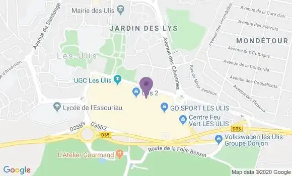 Localisation LCL Agence de Les Ulis