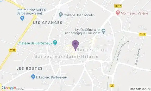 Localisation Banque Postale Agence de Barbézieux Saint Hilaire
