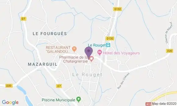 Localisation Banque Postale Agence de Le Rouget