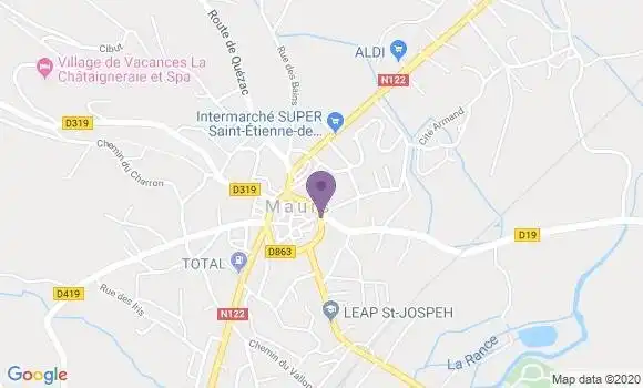 Localisation Banque Postale Agence de Maurs