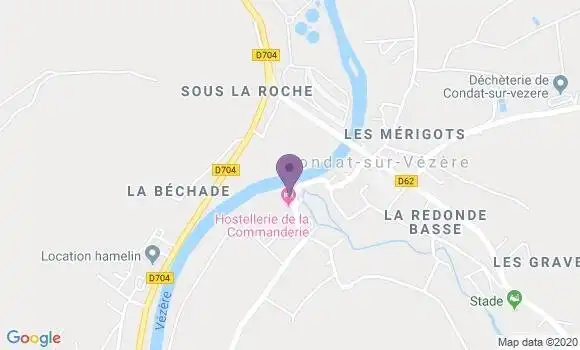 Localisation Banque Postale Agence de Condat