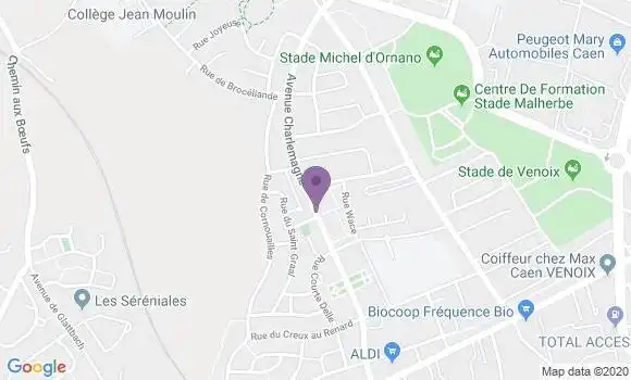 Localisation Banque Postale Agence de Caen Venoix