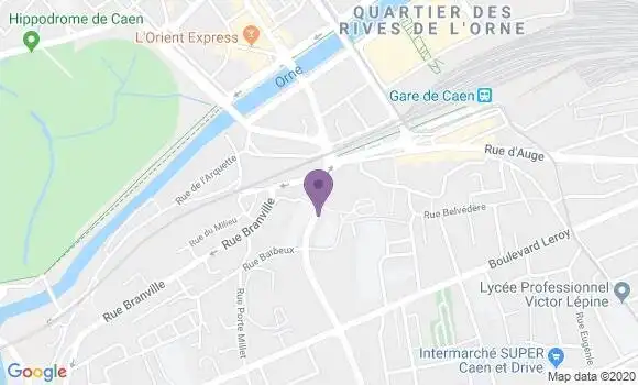 Localisation Banque Postale Agence de Caen Vaucelles