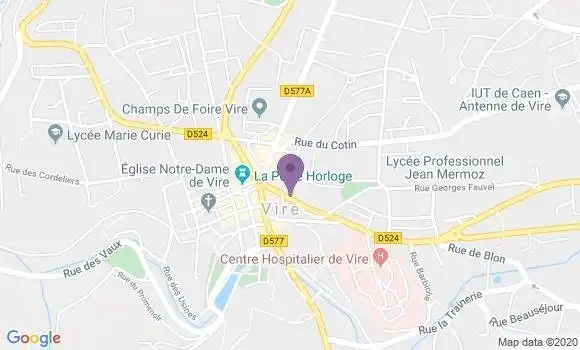 Localisation Banque Postale Agence de Vire