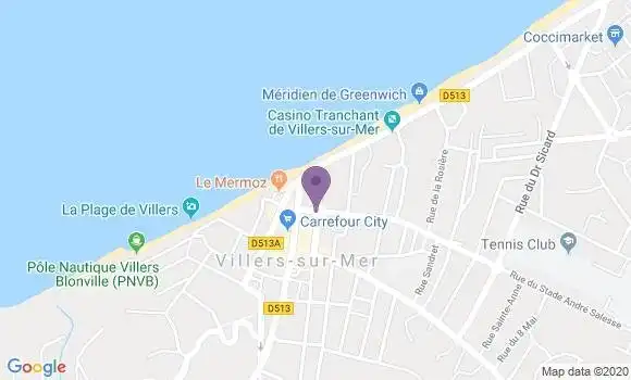 Localisation Banque Postale Agence de Villers sur Mer