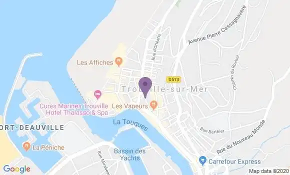 Localisation Banque Postale Agence de Trouville sur Mer