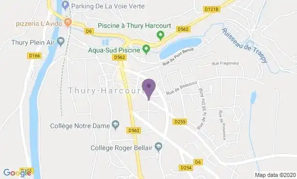 Localisation Banque Postale Agence de Thury Harcourt