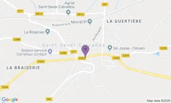 Localisation Banque Postale Agence de Saint Sever Calvados