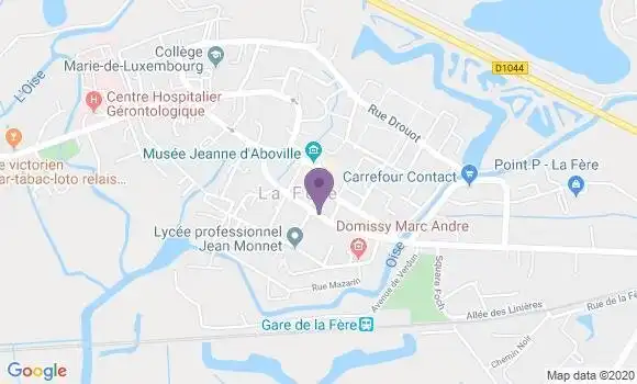 Localisation Société Générale Agence de La Fère