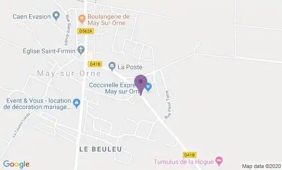 Localisation Banque Postale Agence de May sur Orne