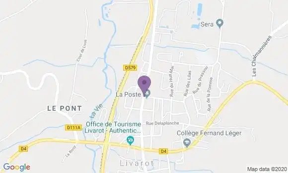 Localisation Banque Postale Agence de Livarot