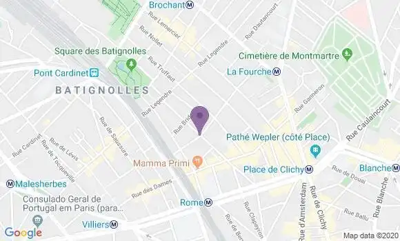 Localisation LCL Agence de Paris Batignolles