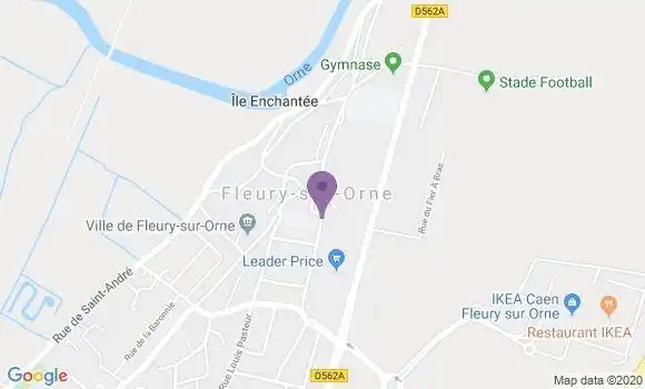 Localisation Banque Postale Agence de Fleury sur Orne