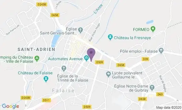 Localisation Banque Postale Agence de Falaise