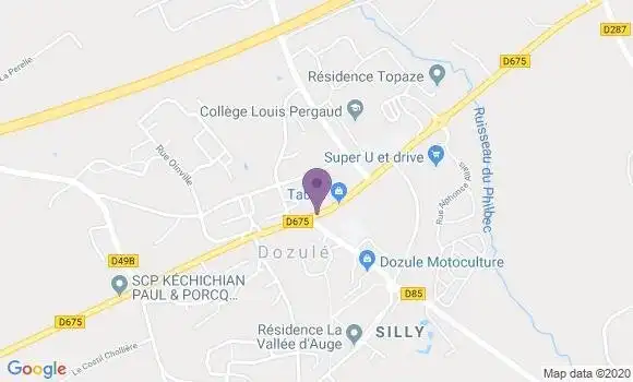 Localisation Banque Postale Agence de Dozule