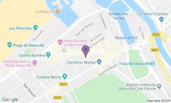 Localisation Banque Postale Agence de Deauville
