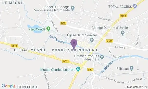 Localisation Banque Postale Agence de Condé sur Noireau