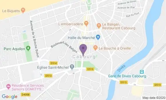 Localisation Banque Postale Agence de Cabourg