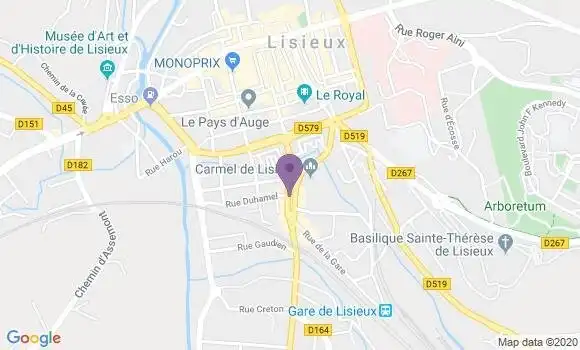 Localisation Banque Postale Agence de Lisieux Sainte Anne
