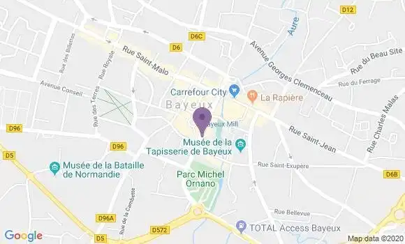 Localisation Banque Postale Agence de Bayeux
