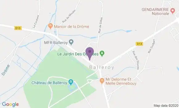 Localisation Banque Postale Agence de Balleroy