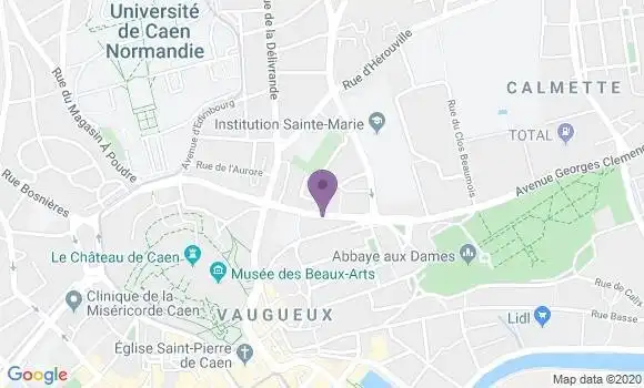 Localisation Banque Postale Agence de Caen Reine Mathilde
