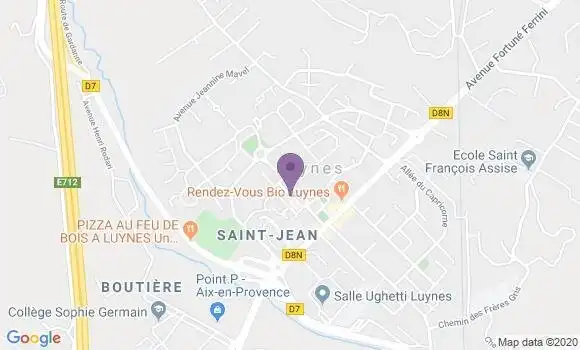 Localisation Banque Postale Agence de Luynes