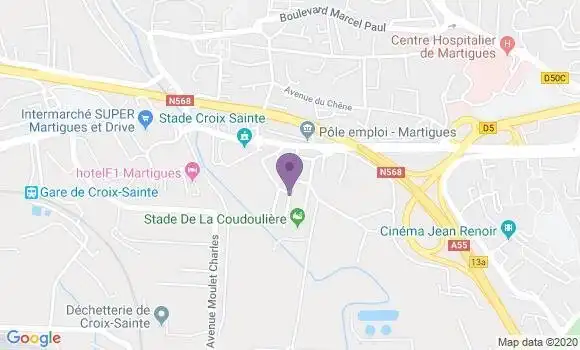 Localisation Banque Postale Agence de Martigues Croix Sainte